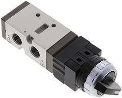 YPC PMEV410 SL YPC PMEV410 SL — 5/2-way valve G 1/4", Rotary switch black of YPC