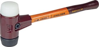 Halder HAMMER SX60 GN Halder HAMMER SX60 GN — SIMPLEX non-destructive hammer, Ø 60 mm Rubber, black / nylon, white of Halder