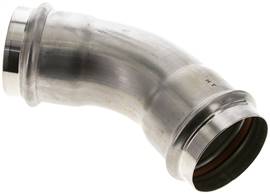 Landefeld PBO45 54 ES Landefeld PBO45 54 ES — Crimped fitting, 45° elbows, 54mm internal, 1.4404