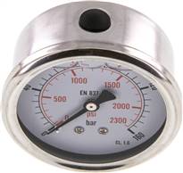Landefeld MW 16063 GLY CRE Landefeld MW 16063 GLY CRE — glycerine pressure gauge horizontal (CrNi/Ms), 63 mm, 0 to 160 bar