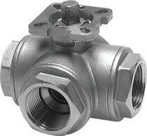 Landefeld KH 3/40 TF ES Landefeld KH 3/40 TF ES — 3-way ball valve, direct assembly flange G 4", T-borehole
