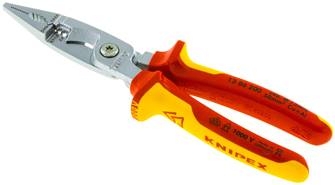 Knipex ZANGE MI 200 VDE Knipex ZANGE MI 200 VDE — Multi installation pliers, chromium-plated with 2 component handles, VDE tested up to 1000V of Knipex