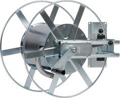 Landefeld WS WA 34 Landefeld WS WA 34 — Wall hose unwinder (with wall bracket) made of galvanic, zinc plated steel pipe. Pivotable and locka