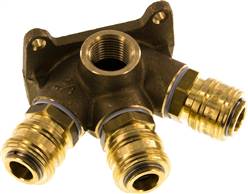 Landefeld WDKDG 12 LW3 MS NW7 Landefeld WDKDG 12 LW3 MS NW7 — Pipeline socket with 2x G 1/2" and 3x coupling sockets NW 7.2
