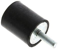 Landefeld GPD 2530 Landefeld GPD 2530 — Rubber metal buffer (type D) 25x30mm, M 6(AG)/rubber, Zinc plated steel