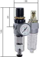 Landefeld FDO 00-16 AM Landefeld FDO 00-16 AM — Mini air units, 2-piece., G 1/8", 0,5 to 16 bar