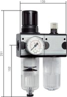 Landefeld CL 34-16 S Landefeld CL 34-16 S — MULTIFIX air units (2), 2-piece., G 3/4", 0,5 to 16 bar