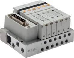 EMC S1V-M7-12M EMC S1V-M7-12M — Valve terminal 12x5/2-directional, multi-pin, M 7 on base plate (lateral) of EMC