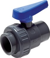 Landefeld KHER 40 WASSER Landefeld KHER 40 WASSER — Single ring ball valve, PVC-U/ EPDM, Rp 4" (Water version.)