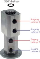 Landefeld DDF 14-2 V Landefeld DDF 14-2 V — Rotary joint 2-way, G 1/4", FKM seals