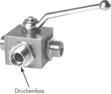 Landefeld KH 3/38 S L HD ES Landefeld KH 3/38 S L HD ES — SS high pressure 3-way ball valve, L-borehole, 38 S (M52x2), 0 to 315bar