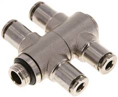 Landefeld RIB 40 04 10 Landefeld RIB 40 04 10 — Compact push-in fitting, T-piece, double, brass galvanised