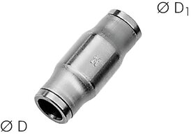 Landefeld RIX 06 10 00 Landefeld RIX 06 10 00 — Straight push-in fitting 10mm-10mm, Series stainless steel