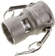 Landefeld KLDGI 20 ES-DINSG Landefeld KLDGI 20 ES-DINSG — DIN/EN Kamlock coupling with inspection glass (D/DF) G 2"(Female thread), Stainless steel (1.4408)