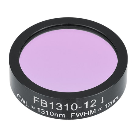 Thorlabs FB1310-12 Thorlabs FB1310-12 — Ø1" Soft-Coated Bandpass Filter, CWL = 1310 ± 2 nm, FWHM = 12 ± 2.4 nm
