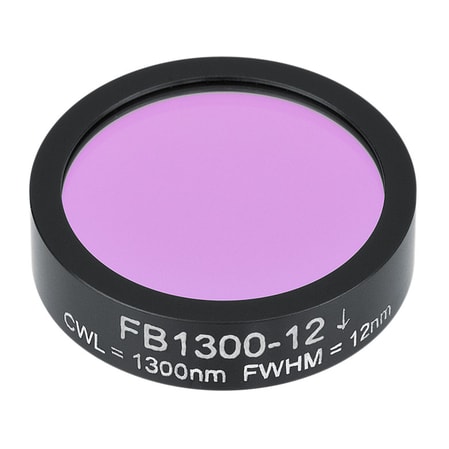 Thorlabs FB1300-12 Thorlabs FB1300-12 — Ø1" Soft-Coated Bandpass Filter, CWL = 1300 ± 2.4 nm, FWHM = 12 ± 2.4 nm