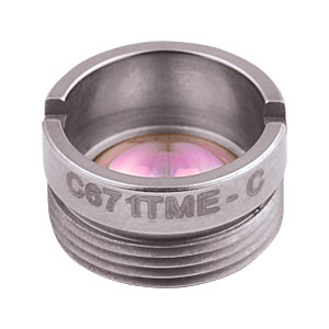 Thorlabs C671TME-C Thorlabs C671TME-C — f=4.02 mm, numerical aperture=0.6, Mounted Geltech Aspheric Lens, AR: 1050-1620 nm