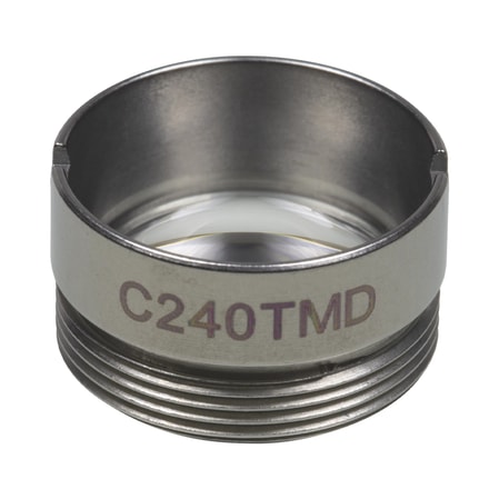 Thorlabs C240TMD Thorlabs C240TMD — f= 8.0 mm, numerical aperture = 0.50, WD = 3.8 mm, DW = 780 nm, Mounted Aspheric Lens, Uncoated