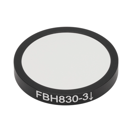 Thorlabs FBH830-3 Thorlabs FBH830-3 — Hard-Coated Bandpass Filter, Ø25 mm, CWL = 830 nm, FWHM = 3 nm