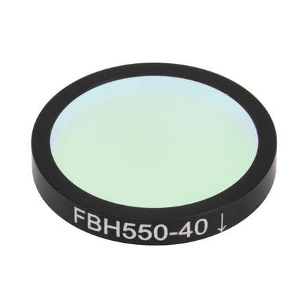 Thorlabs FBH550-40 Thorlabs FBH550-40 — Hard-Coated Bandpass Filter, Ø25 mm, CWL = 550 nm, FWHM = 40 nm