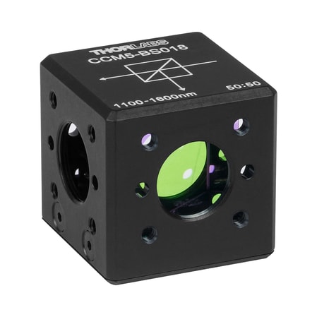 Thorlabs CCM5-BS018 Thorlabs CCM5-BS018 — 16 mm Cage Cube-Mounted Non-Polarizing Beamsplitter, 50:50 (R:T), 1100 - 1600 nm, 8-32 Tap