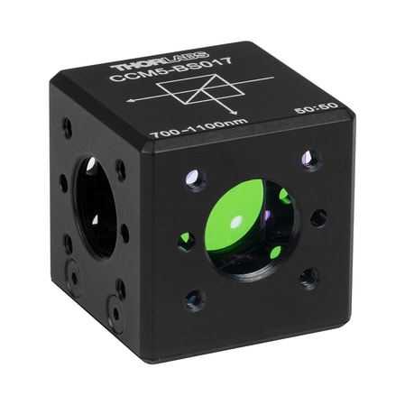 Thorlabs CCM5-BS017 Thorlabs CCM5-BS017 — 16 mm Cage Cube-Mounted Non-Polarizing Beamsplitter, 50:50 (R:T), 700 - 1100 nm, 8-32 Tap