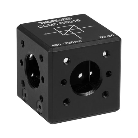 Thorlabs CCM5-BS016 Thorlabs CCM5-BS016 — 16 mm Cage Cube-Mounted Non-Polarizing Beamsplitter, 50:50 (R:T), 400 - 700 nm, 8-32 Tap