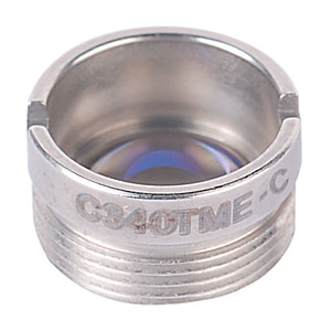 Thorlabs C340TME-C Thorlabs C340TME-C — f=4.03 mm, numerical aperture=0.62, Mounted Geltech Aspheric Lens, AR: 1050-1620 nm