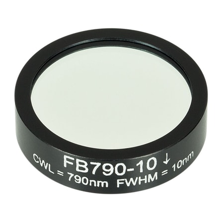 Thorlabs FB790-10 Thorlabs FB790-10 — Ø1" Bandpass Filter, CWL = 790 ± 2 nm, FWHM = 10 ± 2 nm