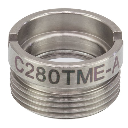 Thorlabs C280TME-A Thorlabs C280TME-A — f = 18.4 mm, numerical aperture = 0.15, Mounted Geltech Aspheric Lens, AR: 400-600 nm