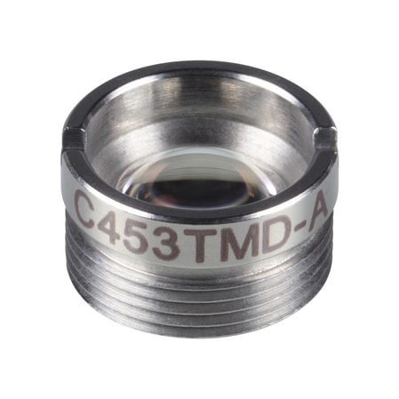 Thorlabs C453TMD-A Thorlabs C453TMD-A — f = 4.6 mm, numerical aperture = 0.50, WD = 0.9 mm, Mounted Aspheric Lens, ARC: 350 - 700 nm