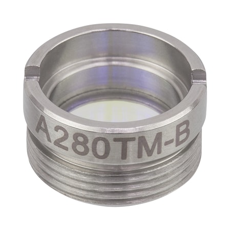 Thorlabs A280TM-B Thorlabs A280TM-B — f = 18.40 mm, numerical aperture = 0.15, WD = 16.88 mm, Mounted Aspheric Lens, ARC: 650 - 1050 nm