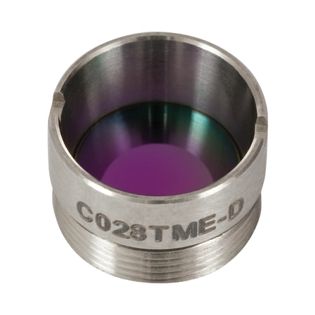 Thorlabs C028TME-D Thorlabs C028TME-D — f = 5.95 mm, numerical aperture = 0.56 Mounted Geltech Aspheric Lens, ARC: 1.8 - 3 µm