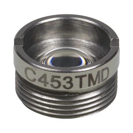 Thorlabs C453TMD Thorlabs C453TMD — f = 4.6 mm, numerical aperture = 0.50, WD = 0.9 mm, DW = 655 nm, Mounted Aspheric Lens, Uncoated