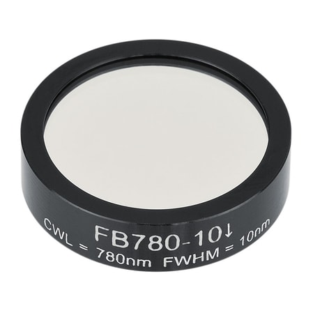 Thorlabs FB780-10 Thorlabs FB780-10 — Ø1" Bandpass Filter, CWL = 780 ± 2 nm, FWHM = 10 ± 2 nm