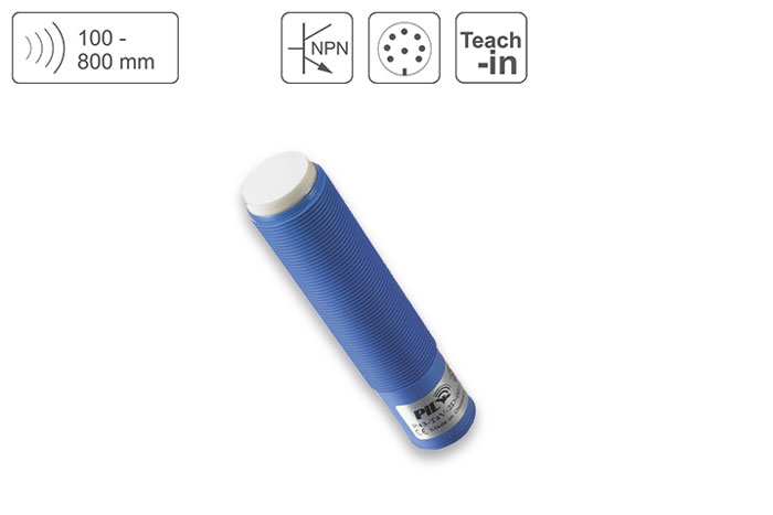 PIL Sensoren P43-80-M18-PBT-2N-CM12 PIL Sensoren P43-80-M18-PBT-2N-CM12 — Ultrasonic Distance Sensor