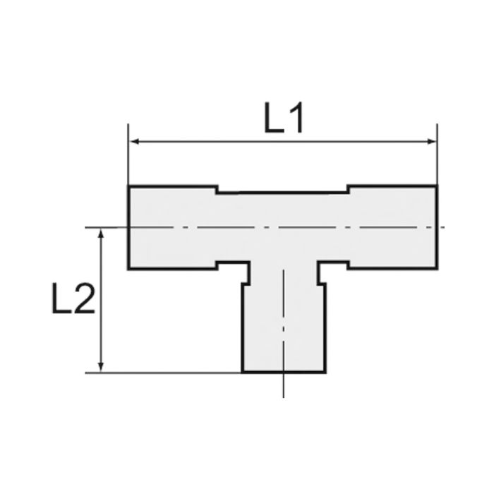 Riegler 110745 Riegler 110745 — T-fitting, rigid, for hose 8/6 mm, POM 14.912