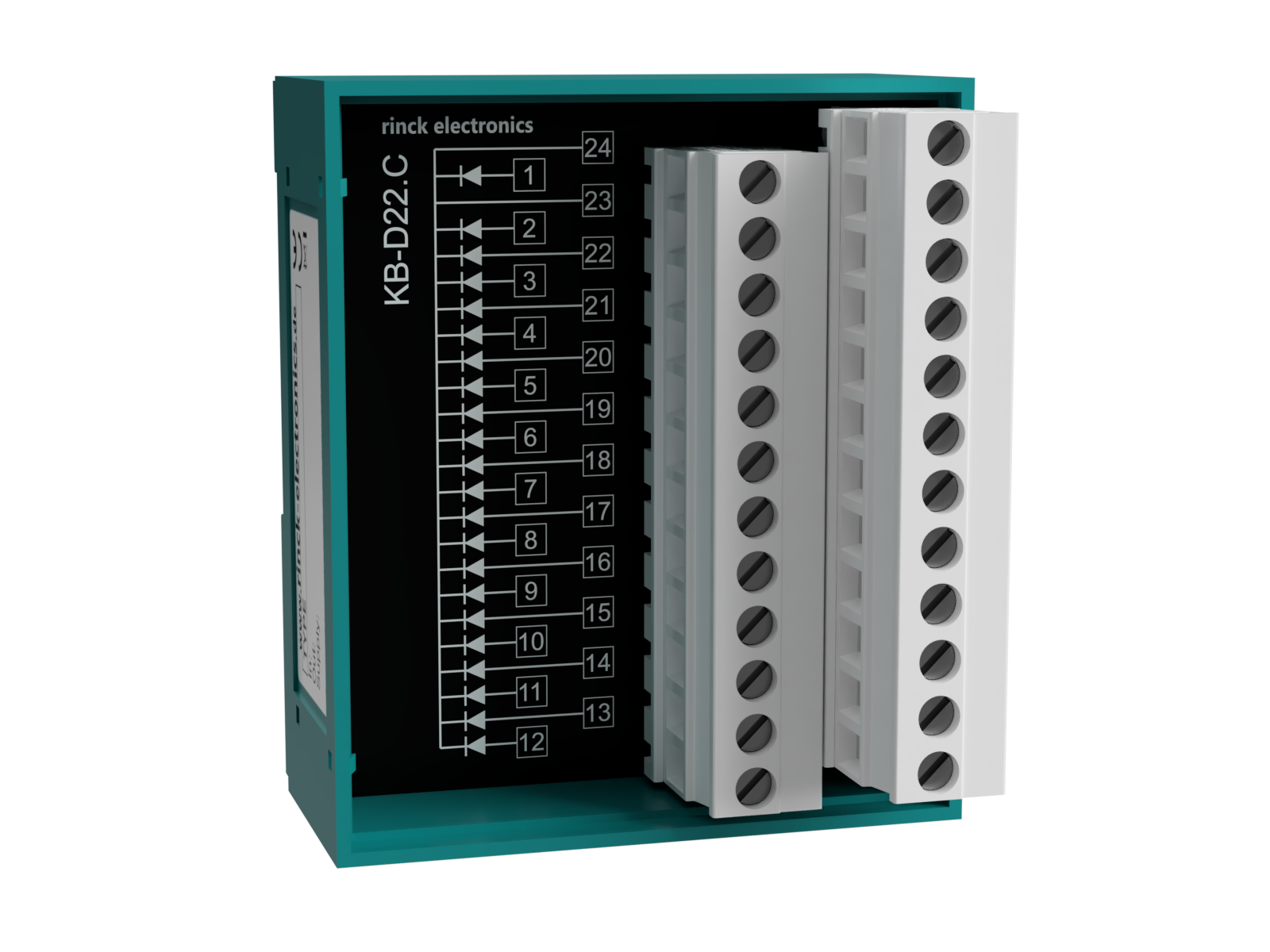 Rinck Electronic K022 Rinck Electronic K022 — Klemmen- und Steuerbausteine zum Aufschnappen auf Hutschiene TS35, Serie KB..