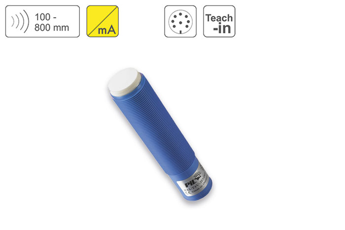 PIL Sensoren P43-80-M18-PBT-I-CM12 PIL Sensoren P43-80-M18-PBT-I-CM12 — Ultrasonic Distance Sensor