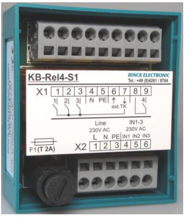 Rinck Electronic K105 Rinck Electronic K105 — Klemmen- und Steuerbausteine zum Aufschnappen auf Hutschiene TS35, Serie KB..