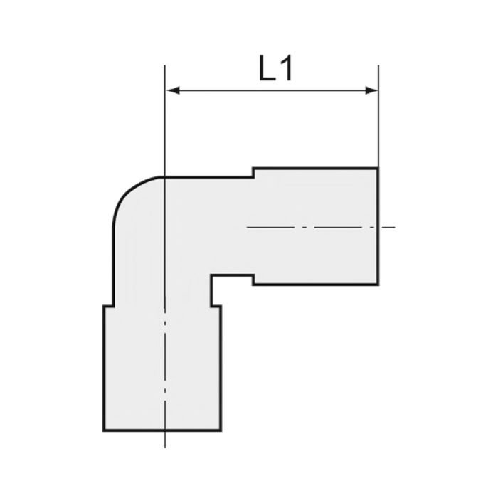 Riegler 112402 Riegler 112402 — Angled fitting, Pipe exterior O 4 mm, Stainless steel 1.4571 ES 70