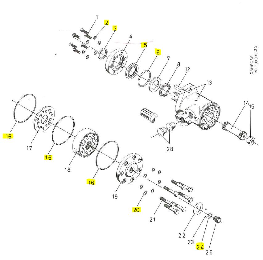 WHITE DRIVE MOTORS & STEERING 151-1154