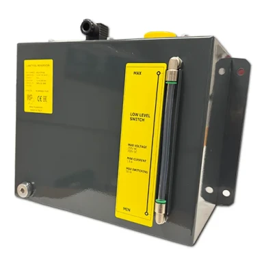 ILC Lubrication Systems A72.079324 12 L Coated Steel Lubricant Reservoir with Low Level Switch